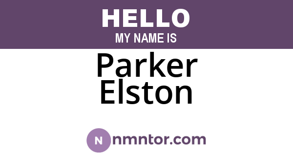 Parker Elston