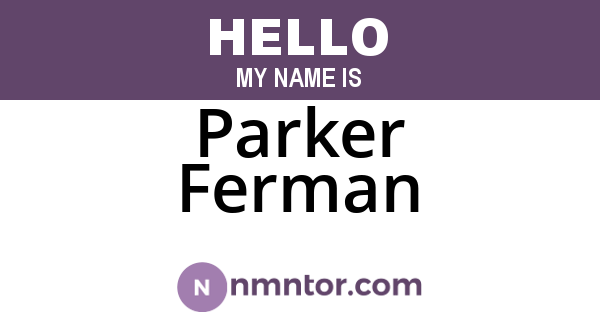 Parker Ferman