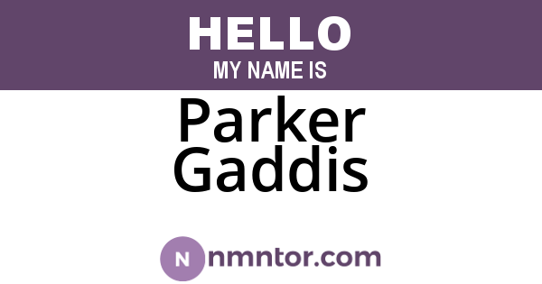 Parker Gaddis