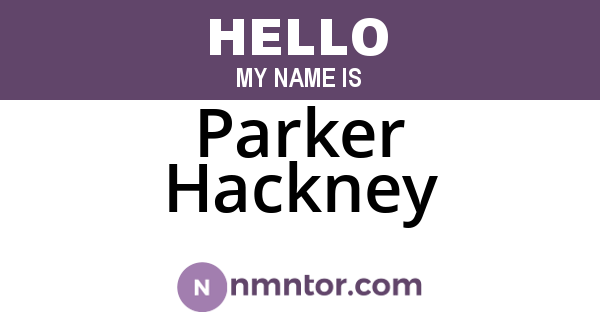 Parker Hackney