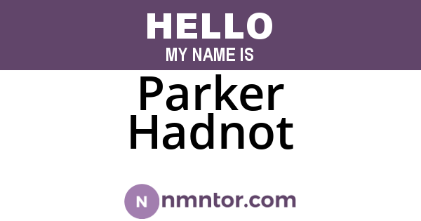 Parker Hadnot