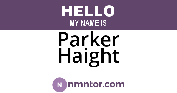 Parker Haight