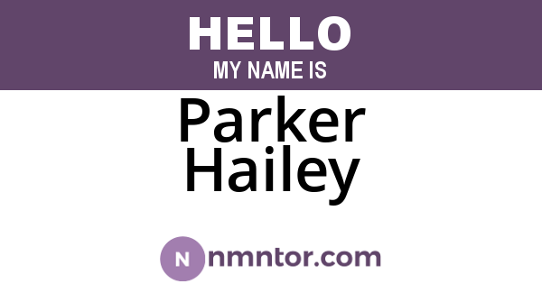 Parker Hailey