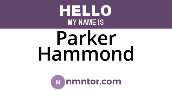 Parker Hammond