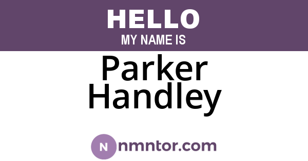 Parker Handley