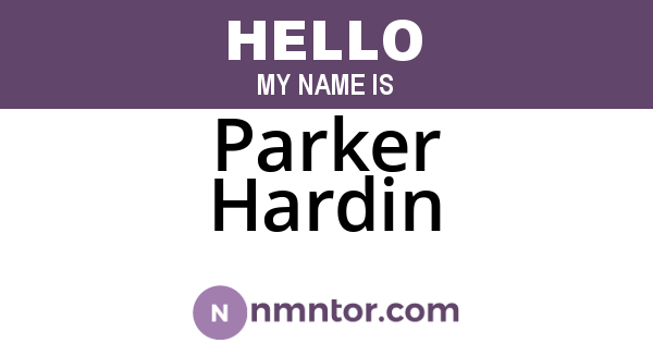 Parker Hardin