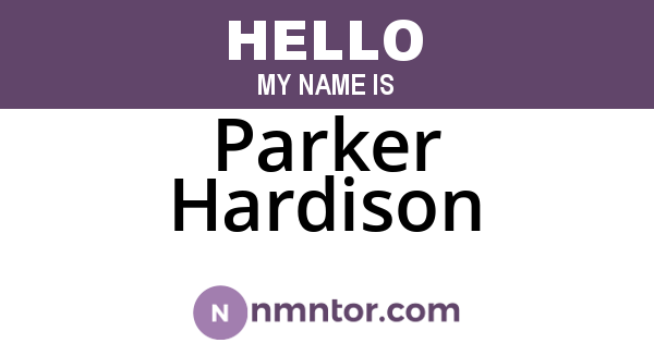 Parker Hardison