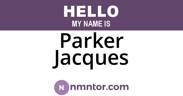 Parker Jacques