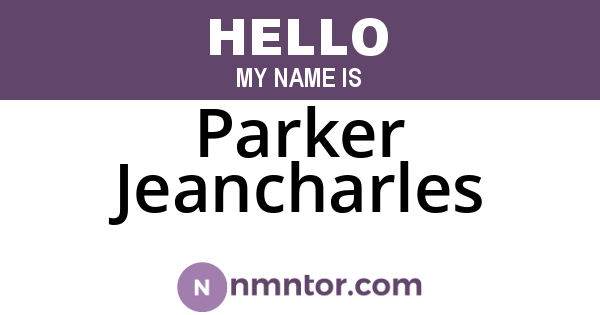 Parker Jeancharles