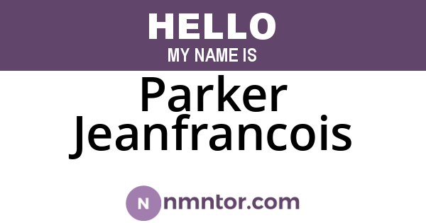 Parker Jeanfrancois