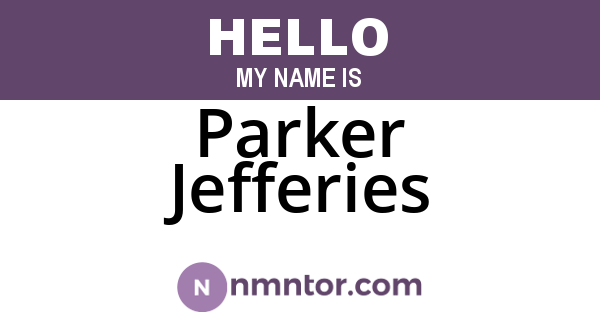 Parker Jefferies