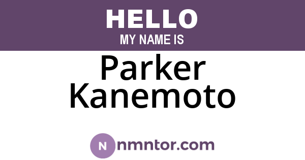 Parker Kanemoto