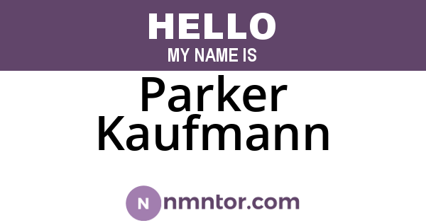 Parker Kaufmann