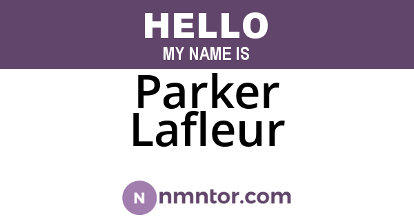 Parker Lafleur