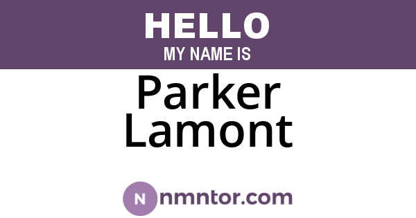 Parker Lamont