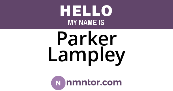 Parker Lampley