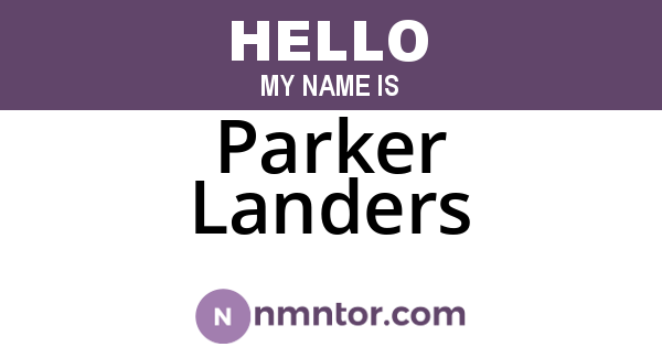 Parker Landers