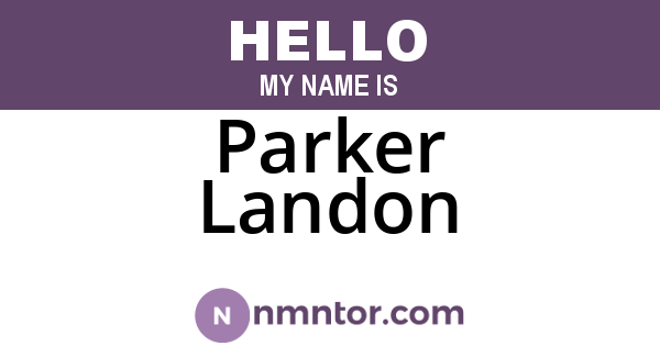 Parker Landon