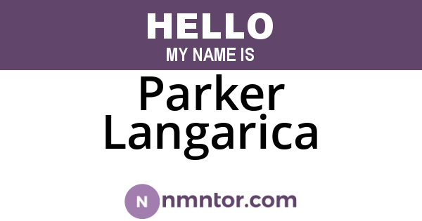Parker Langarica