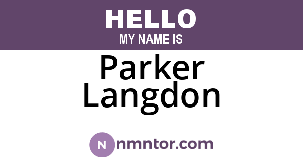 Parker Langdon