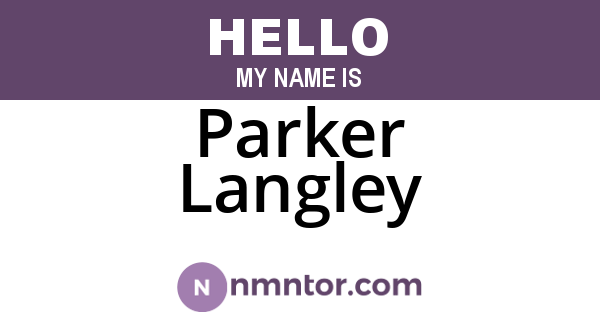 Parker Langley
