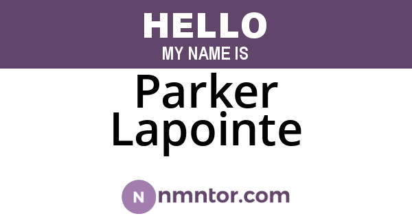 Parker Lapointe