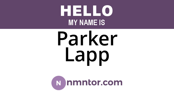 Parker Lapp