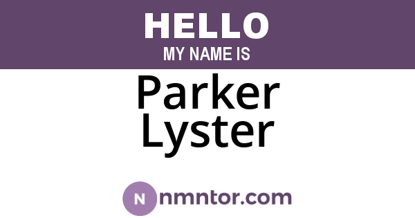 Parker Lyster