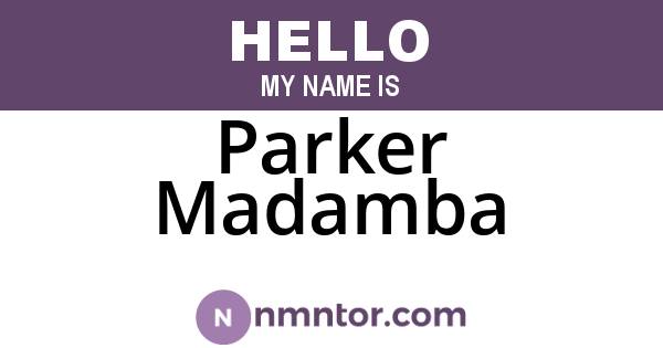 Parker Madamba