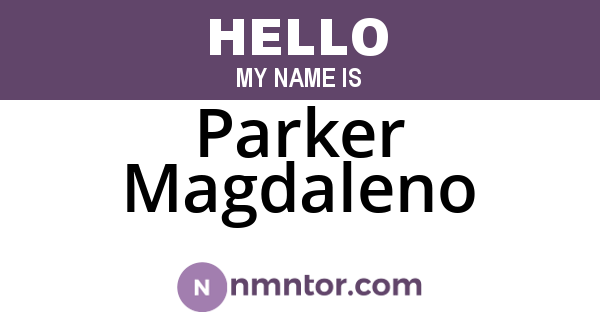 Parker Magdaleno