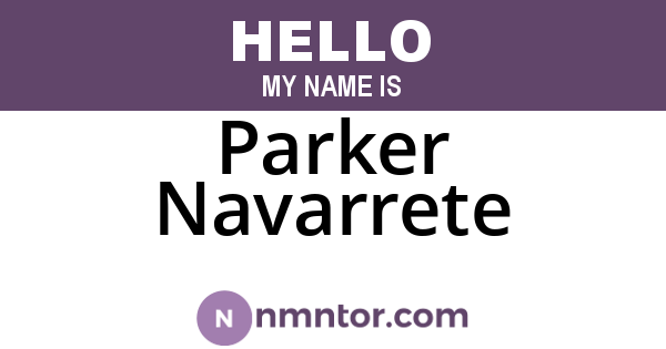 Parker Navarrete