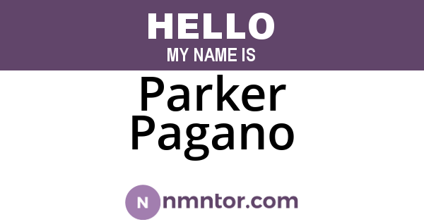 Parker Pagano
