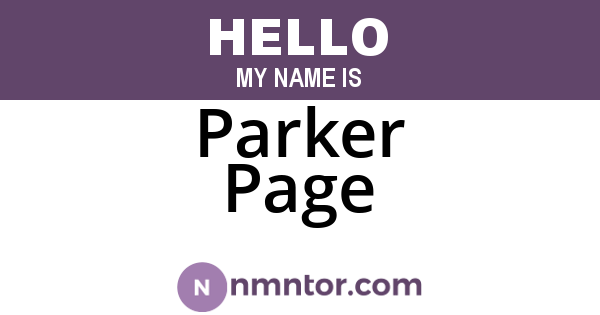 Parker Page