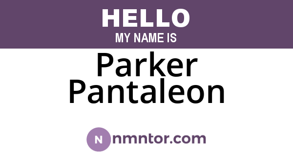 Parker Pantaleon