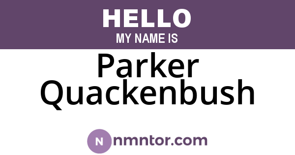Parker Quackenbush