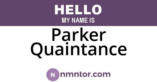 Parker Quaintance