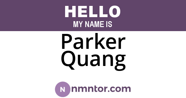 Parker Quang