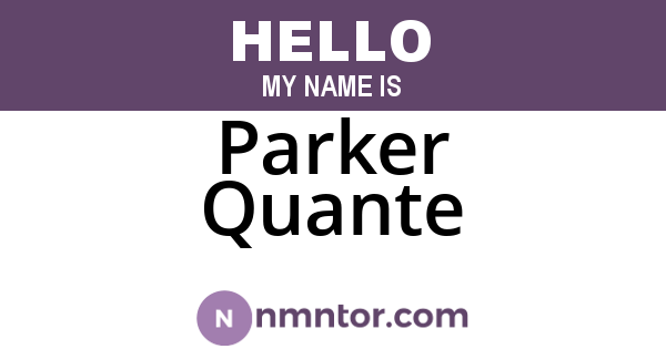 Parker Quante