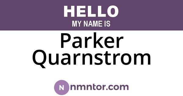 Parker Quarnstrom