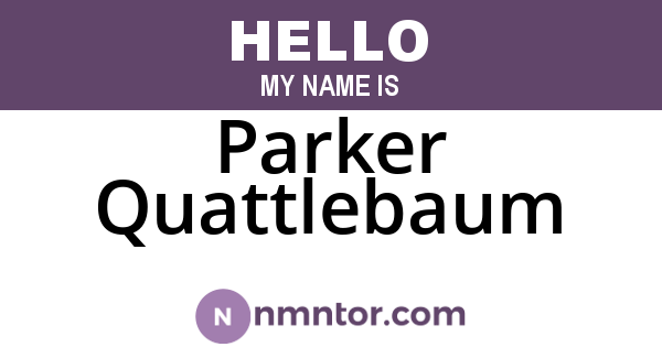 Parker Quattlebaum