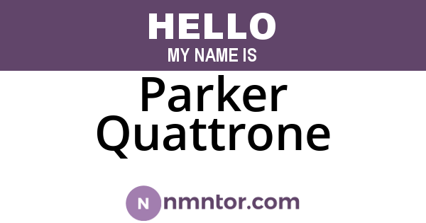 Parker Quattrone