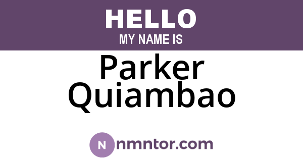 Parker Quiambao