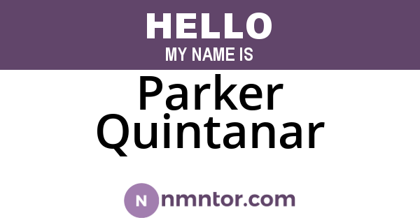Parker Quintanar