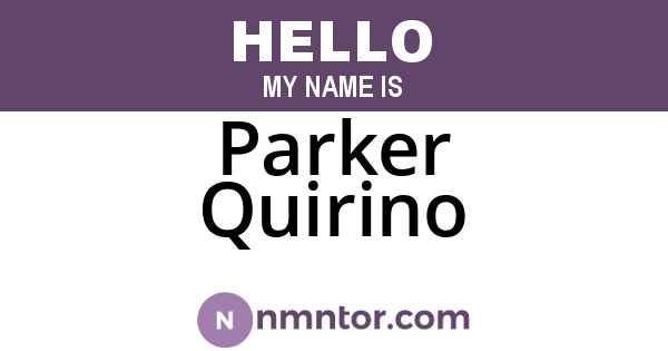 Parker Quirino