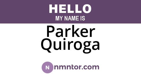 Parker Quiroga