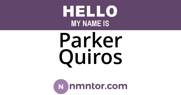 Parker Quiros