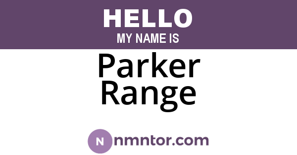 Parker Range