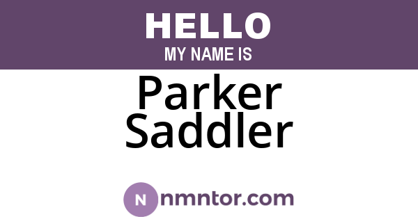 Parker Saddler