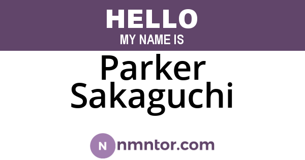 Parker Sakaguchi