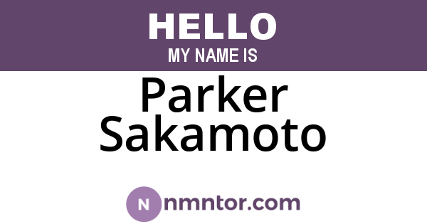 Parker Sakamoto